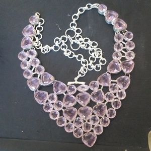 Pink kunzite statement necklace